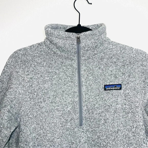 Patagonia Better Sweater Light Gray 1/4 Zip Fleece Sweatshirt Medium Women’s - Picture 2 of 11